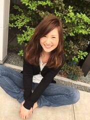 長めバングで大人可愛い