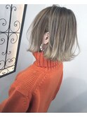 エアタッチ×バレイヤージュ×グラデーション×俺のボブ