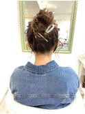 ボブお団子 ヘアセット