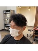 メンズショート/ツーブロック/ツイストスパイラル