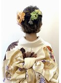 成人式 卒業式 振袖 袴 ヘアセット/水引き/紐アレンジ/西新井P