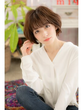 ミック 日暮里店(miq) 大人かわいいミルクティーアッシュくせ毛風マッシュパーマb1