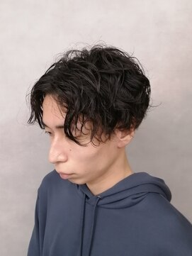 ソアー 新大阪(SOAR) お手入れ楽々◎無造作パーマセンターパートコンマヘア【新大阪】
