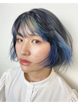 ネイビー グラ ヘアー ストーリー(NAVY gra HAIR STORY) ボブ×インナーカラー