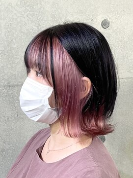 ピチカート(pizzicato) ピンクインナーカラー/レイヤーボブ/インナーピンク