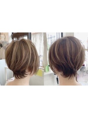 小顔に見えるショートヘアが得意！スタイリングの仕方も簡単で、きっちりレクチャーします。