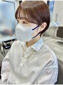 ○耳かけタイトなコンパクトショートピンクブラウン20代30代40代