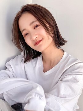 ラフ フロム ガーデン(Laf from GARDEN) ボブ/ココアベージュ/小顔/レイヤーカット/韓国風/縮毛矯正