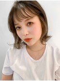 イヤリングカラー　ボブ　大人かわいい　フェザーバング