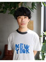 メンズマッシュスパイラルパーマシャドウパーマ