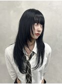 ロングウルフ/レイヤーカット/ハッシュカット/ワンカラー