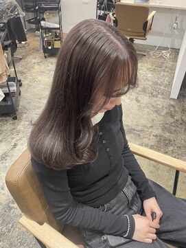 ユッカ 梅田(YUCCA) 【YUCCA】大人可愛い/セミロング/lavender greige