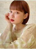 熊本 ミニボブ オレンジブラウン ワイドバング 韓国風 Arisa.