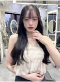 ワイドバングイメチェン美髪外ハネボブ+レイヤーカット韓国/池袋