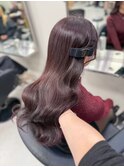 12699艶髪アッシュブラックグレージュ韓国風巻きレイヤーカット