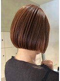 夏限定！オレンジカラーボブ◎20代30代小顔×トレンドヘア
