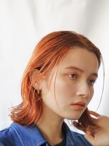 サンクマーケット 渋谷(cinq MARKET)&nbsp;渋谷ブリーチカラータッセルボブ顔周りレイヤー切りっぱなしボブ