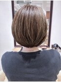 夏くびれヘアアプリコットオレンジハイライトカラー