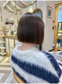 暗めカラー/ボブ顔周り/前髪/レイヤー/髪質改善/縮毛矯正/北千住