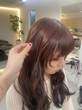 グラフ 日本橋(GRAFF) レッドブラウン/ロングヘア/顔まわりカット