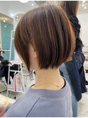 20代30代40代50代◎丸みショートボブ小顔ココアブラウン