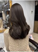 くすみベージュ 明るめカラー 赤み無しカラー レイヤーカット