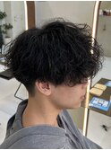 シャドウパーマ×メンズマッシュ