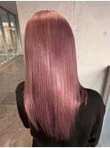艶感ピンクストレート