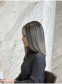 大人ハイライト＊白髪ぼかしも叶う艶感シルバーグレージュ
