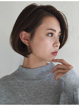 スタジオ エット(studio ett) 【studio ett】大人可愛いナチュラル耳掛けショートボブ