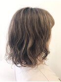 【AMAZING HAIR 中沢店/鳥越】ラフウェーブ×ハイライト/ボブ