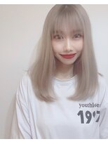 エニー ココ ヘアー(ANY.coco HAIR)&nbsp;ハイトーン ホワイトベージュ☆ 熊本 並木坂