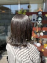 アド ヘア プレイス(adon hair place)&nbsp;外ハネボブ×アッシュオリーブ