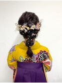 【BelleCoupes】足立美佐恵 卒業式袴着付けヘアセット 編み込み