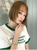 【ウルフボブ】×【ハイトーンベージュ】