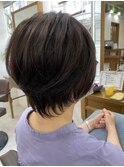 大人可愛いひし形ハンサムショートボブ前下がり