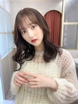 ランド 原宿表参道(LAND)&nbsp;前髪カットが可愛い☆透明感カラー☆ブラウンベージュ☆髪質改善