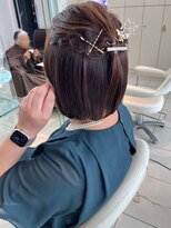 ヘアアンドデイスパ アグー(hair&dayspa AGU) 【横須賀中央 AGU】ショートボブ ヘアアレンジ ポンパドール