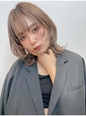 外ハネウルフ フェイスレイヤー ネオウルフ グレージュ A1030