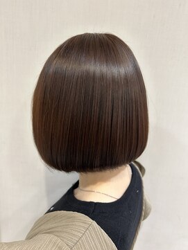 アンジュ 篠ノ井店(ange) ぷつんボブ×チョコレートブラウン