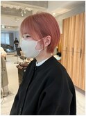 【森千晶】透明感ハイトーンピンク/似合わせショートマッシュ
