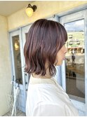 ＊ ショコラピンクな甘めハイライト×切りっぱなし