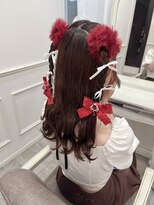 【ヘアメ】王道可愛い＊あみたらしハーフツイン＊新井