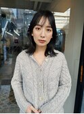 外ハネボブミディアム×ニュアンスカラー_20代30代