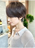 前髪なしショートハンサムショートショートヘア30代40代50代青山