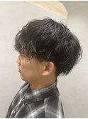 メンズカット 縦巻き緩め ニュアンスパーマ