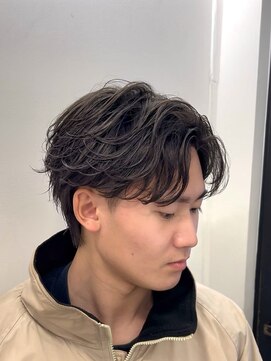 リンダ(LYNDA) フェザーパーマ/センターパート/アッシュブラウン/仙台