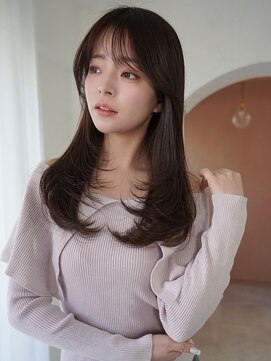 アンジェリカラボ(ANGELICA LABO) ANGELICA ナチュラルブラウン 顔まわりレイヤー 大人かわいい