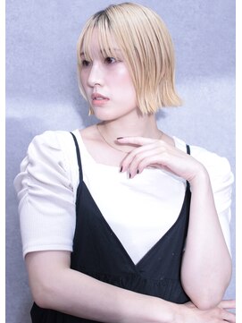 リメル 奥沢自由が丘店(Remel) 小顔愛され外ハネショートボブ大人ガーリーシースルーバング