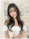 ハッシュカット★韓国レイヤー フェミニンロング レイヤーカット